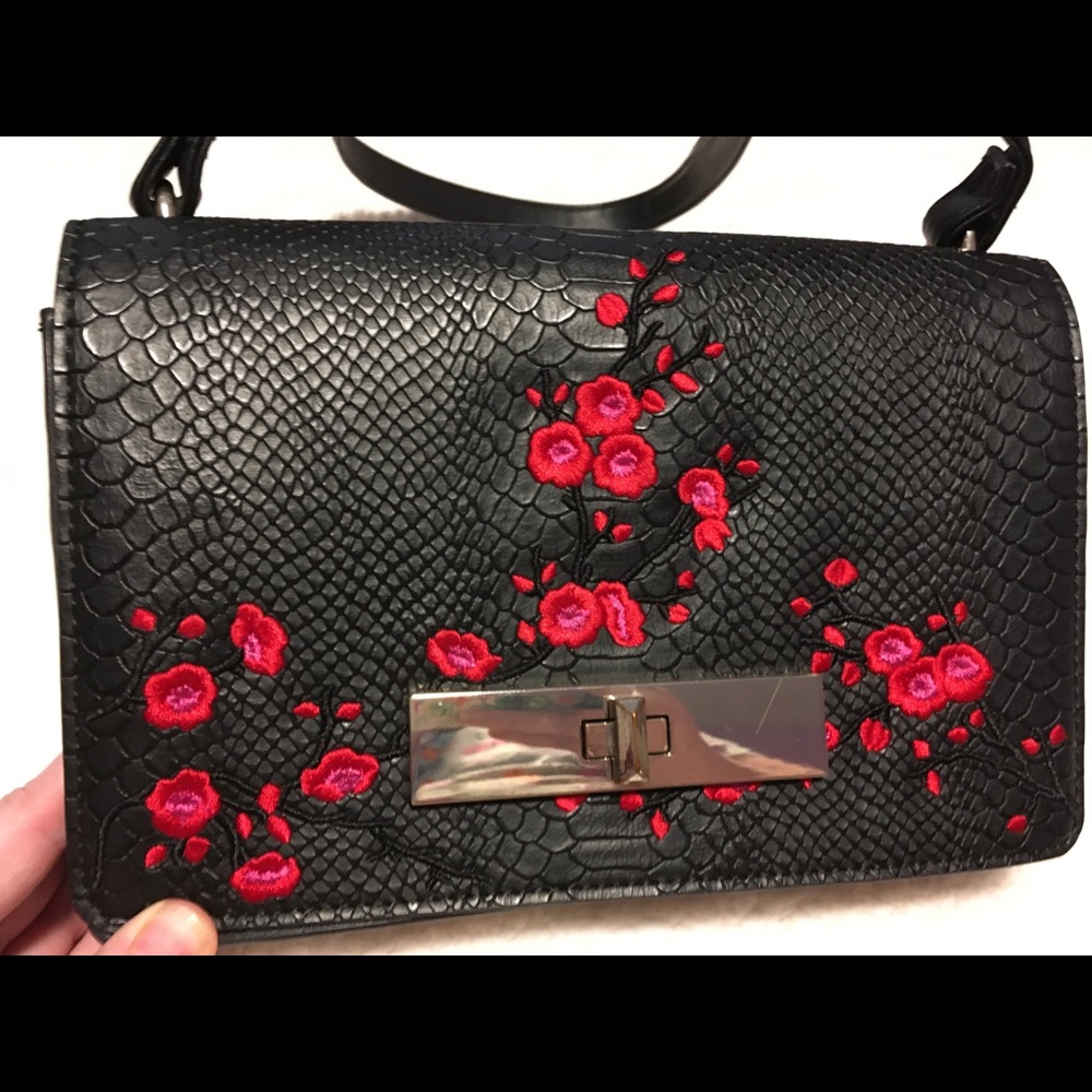 Mossimo Chinese Blossom Floral Satchel Purse